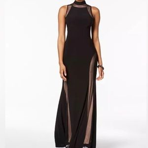 Nightway long evening gown , high neck, thin material.